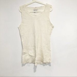FLAX White Sleeve Top Medium
